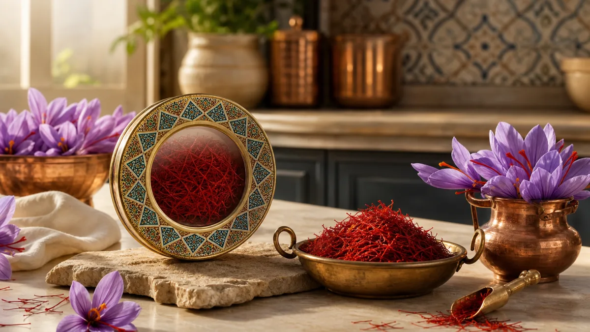 هدیه کوچک زعفران سرگل سحرخیز طرح خاتم